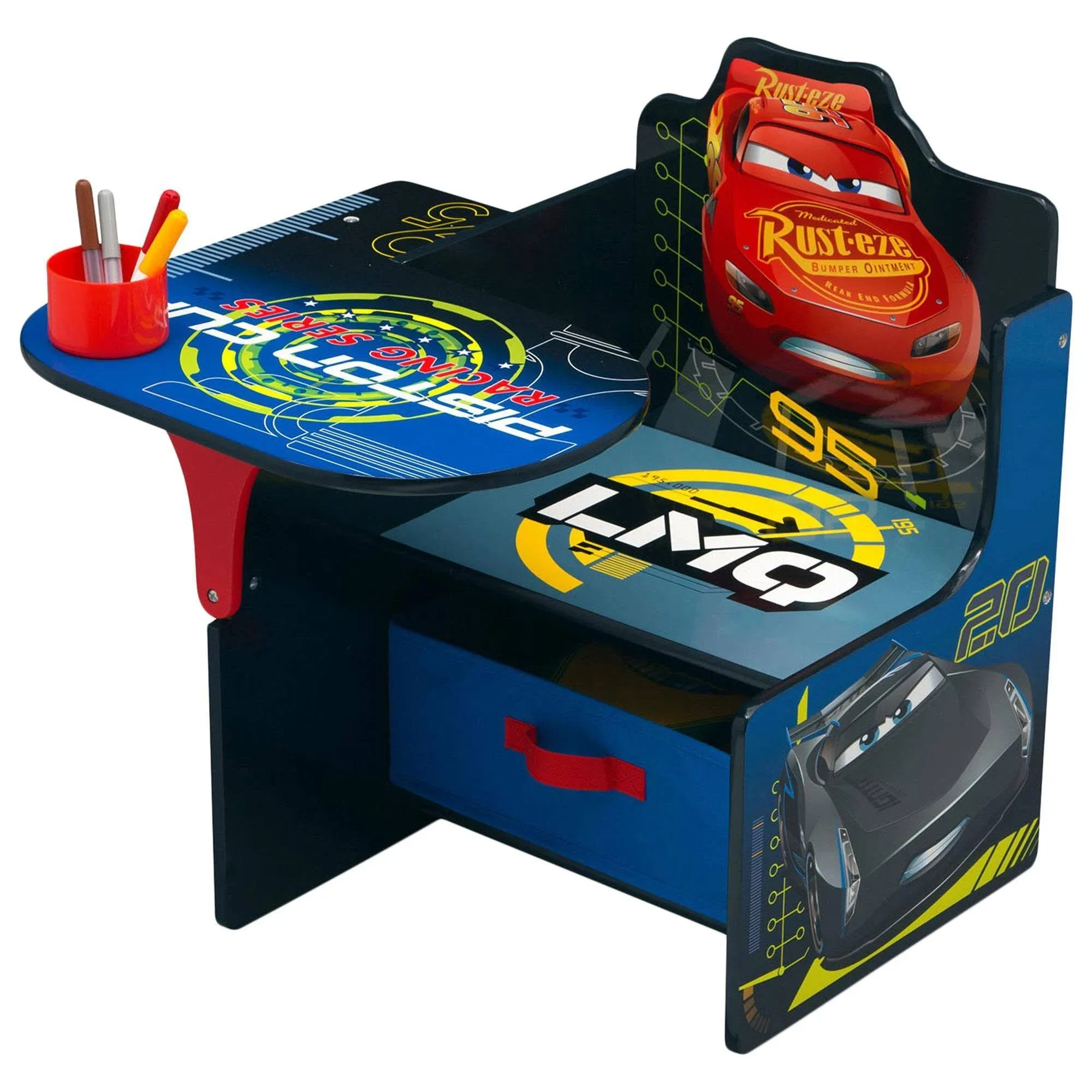 Delta Children Chair Desk with Storage Bin, Disney/Pixar Cars