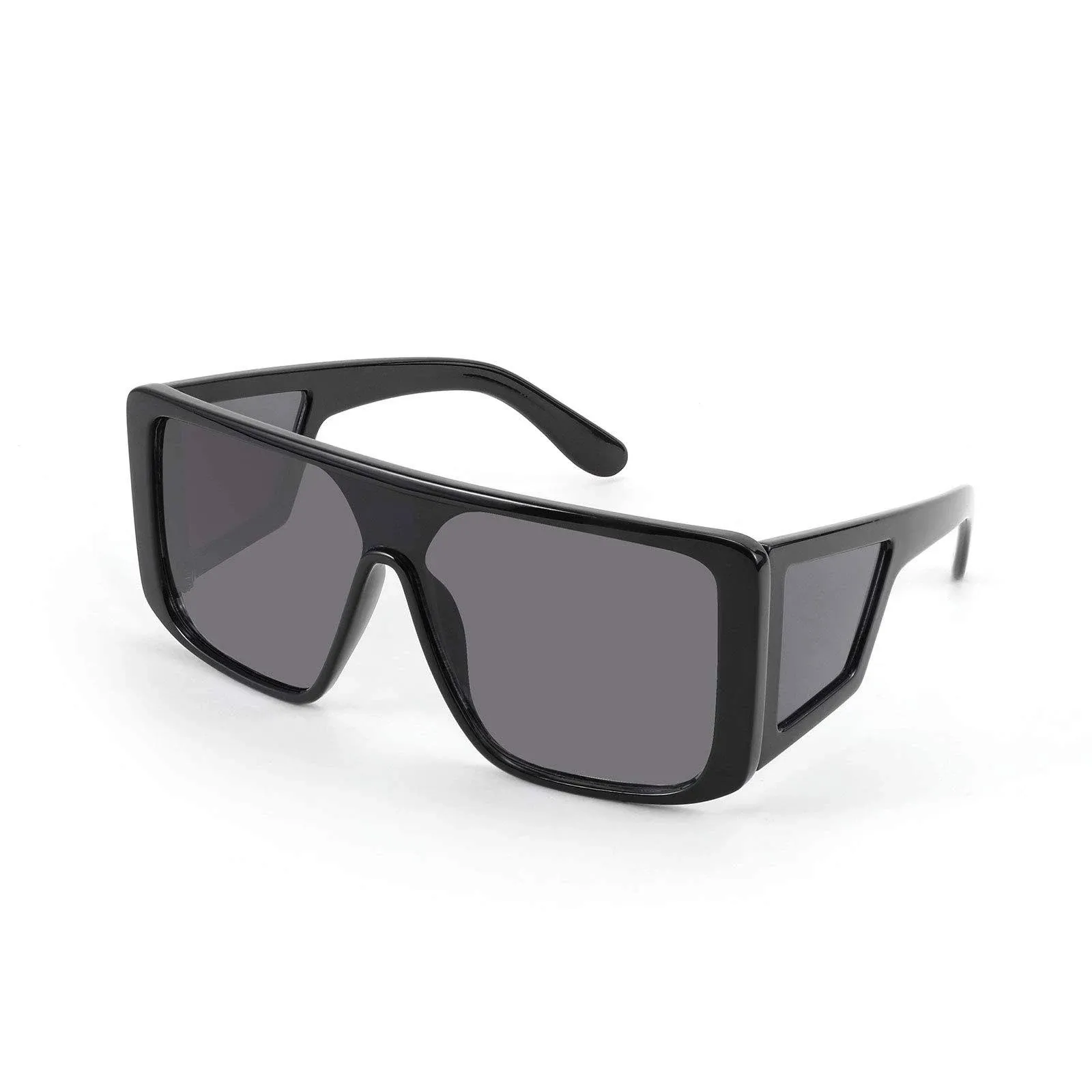 FEISEDY Rectangle Oversized Shield Sunglasses for Women Men Futuristic Rectangul