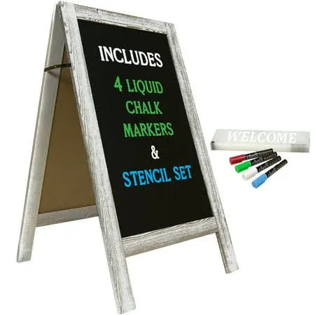 Excello Global Products 40" x 20" Wooden A-Frame Chalkboard