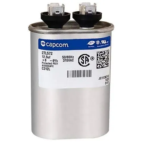 GE GENTEQ Capacitor Oval 12.5 Uf MFD 370 Volt 97F9003 Home Improvement