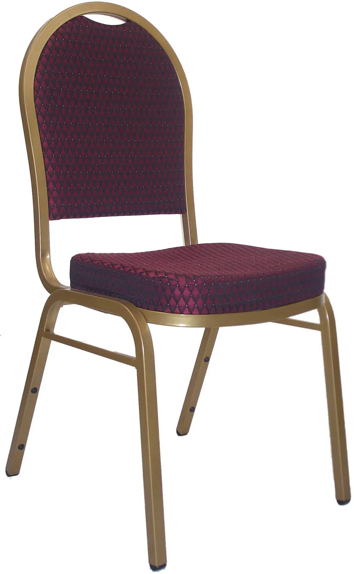 Hercules Series Dome Back Stacking Banquet Chair Beige Patterned Fabric/Gold Frame