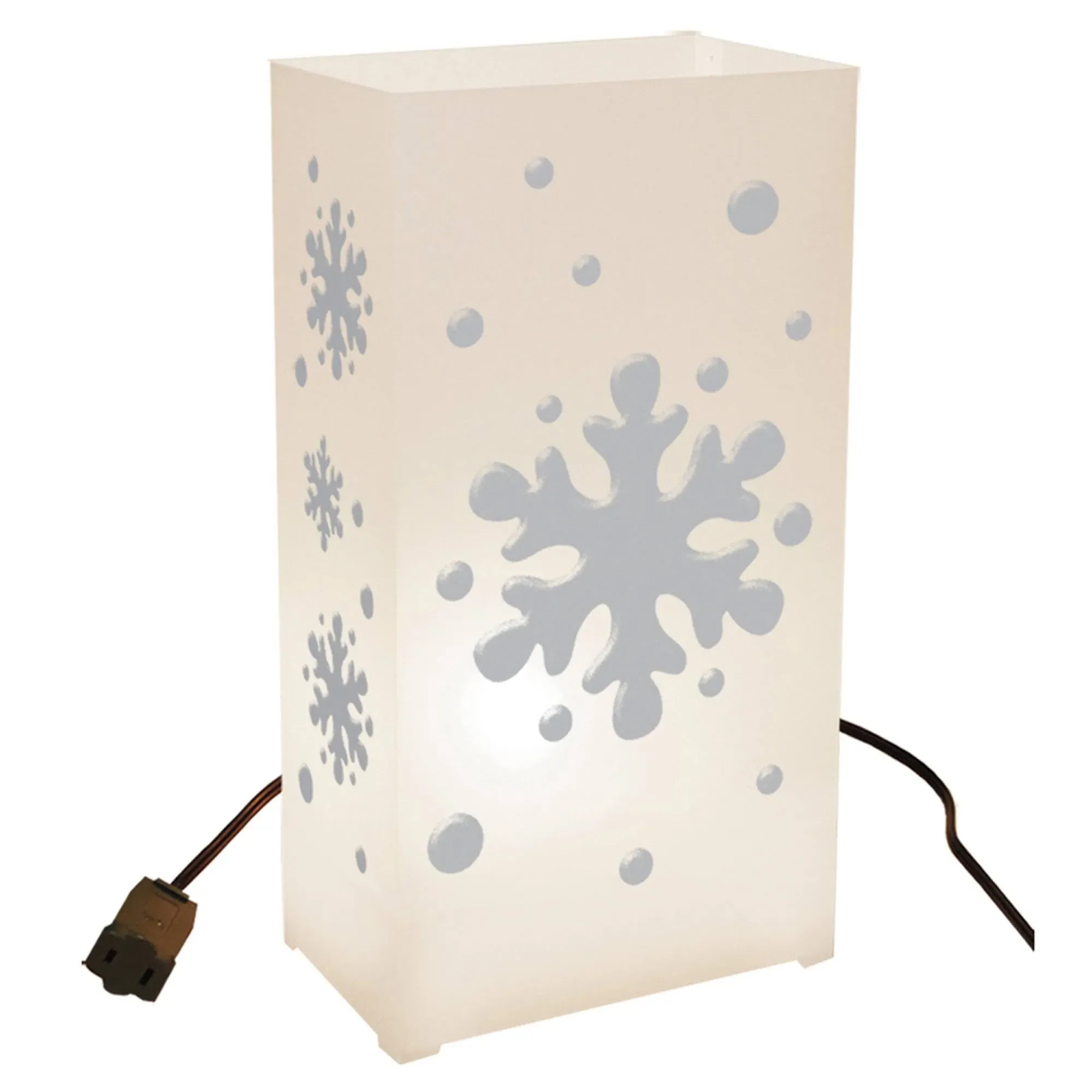 LumaBase 10-pk. Snowflake Electric Luminarias, Multicolor