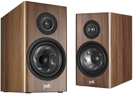 Polk Audio Reserve R200 Large Bookshelf Speaker for Dynamic, Detailed Home Theater Audio, 1" Pinnacle Ring Tweeter & 6.5" Turbine Cone Woofer, Dolby Atmos & IMAX Enhanced, Wall Mountable, Black