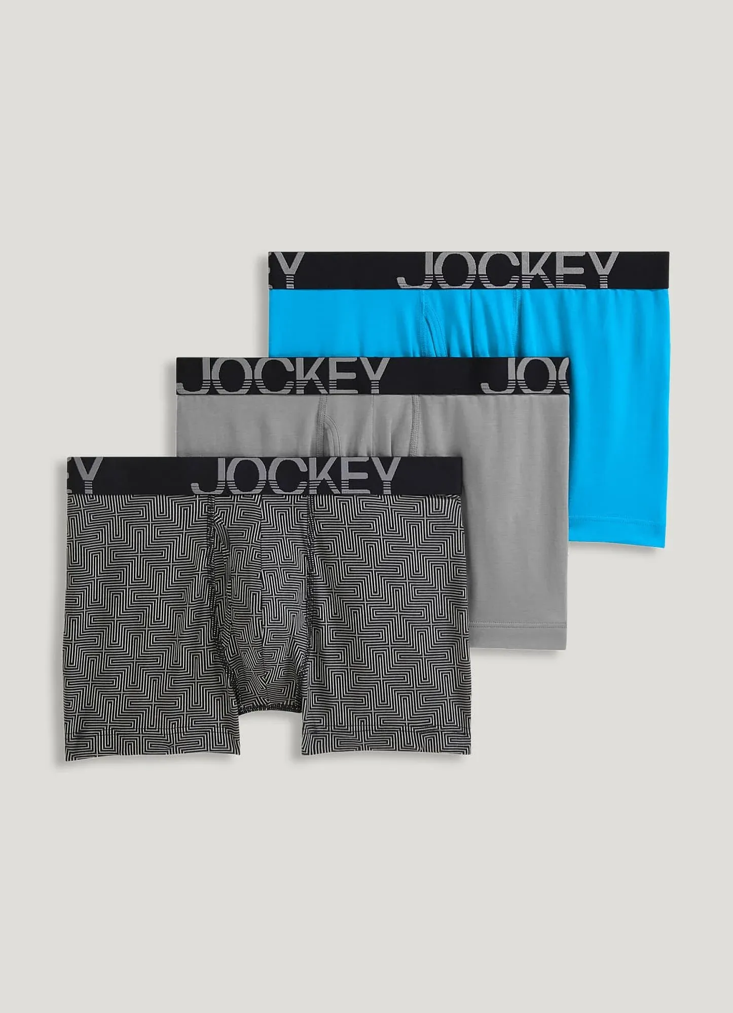 Jockey Men's Underwear ActiveStretch 4" Boxer Brief - 3 Pack