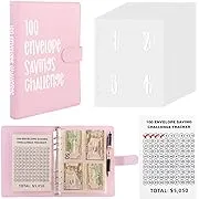 100 Envelopes Money Saving Challenge- 100 Envelope Challenge Binder 100 Day M...