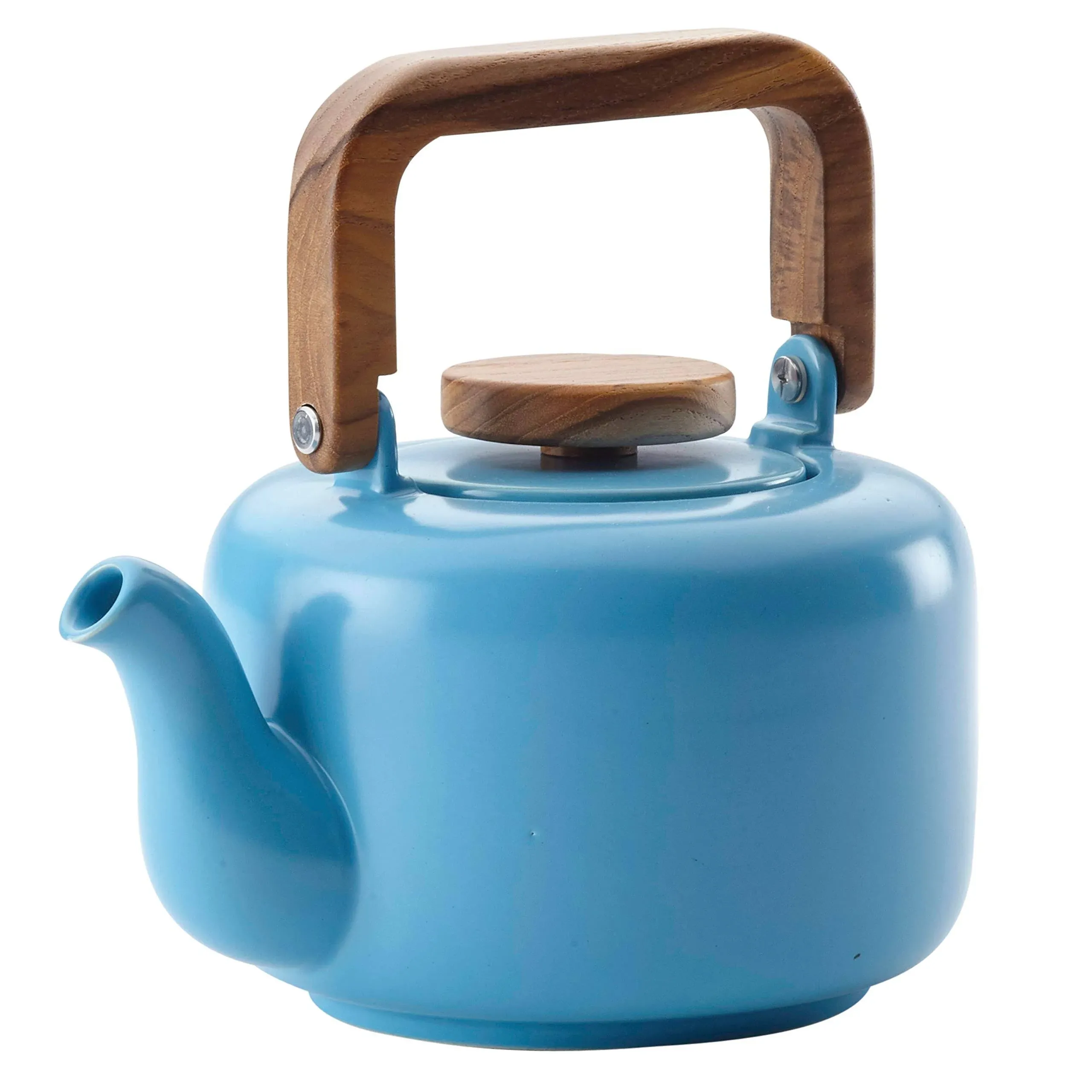 Bonjour Ceramic Coffee and Tea 4-Cup Ceramic Teapot with Infuser Aqua