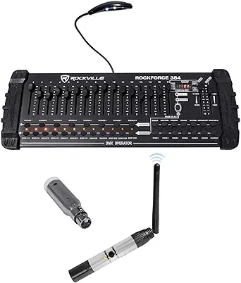 Rockville ROCKFORCE 384 Channel DMX Controller+Rechargeable Receiver+Transmitter