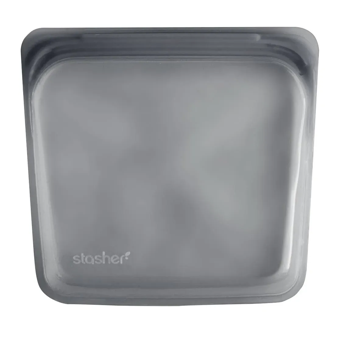 Stasher Reusable Silicone Sandwich Storage Bag Grey 15 oz.