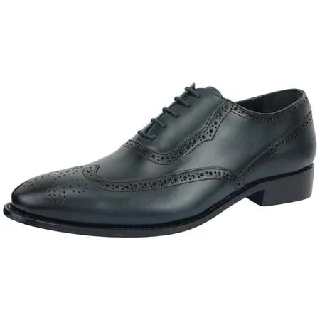 LIBERTYZENO Mens Oxford Leather Formal Dress Shoes Navy