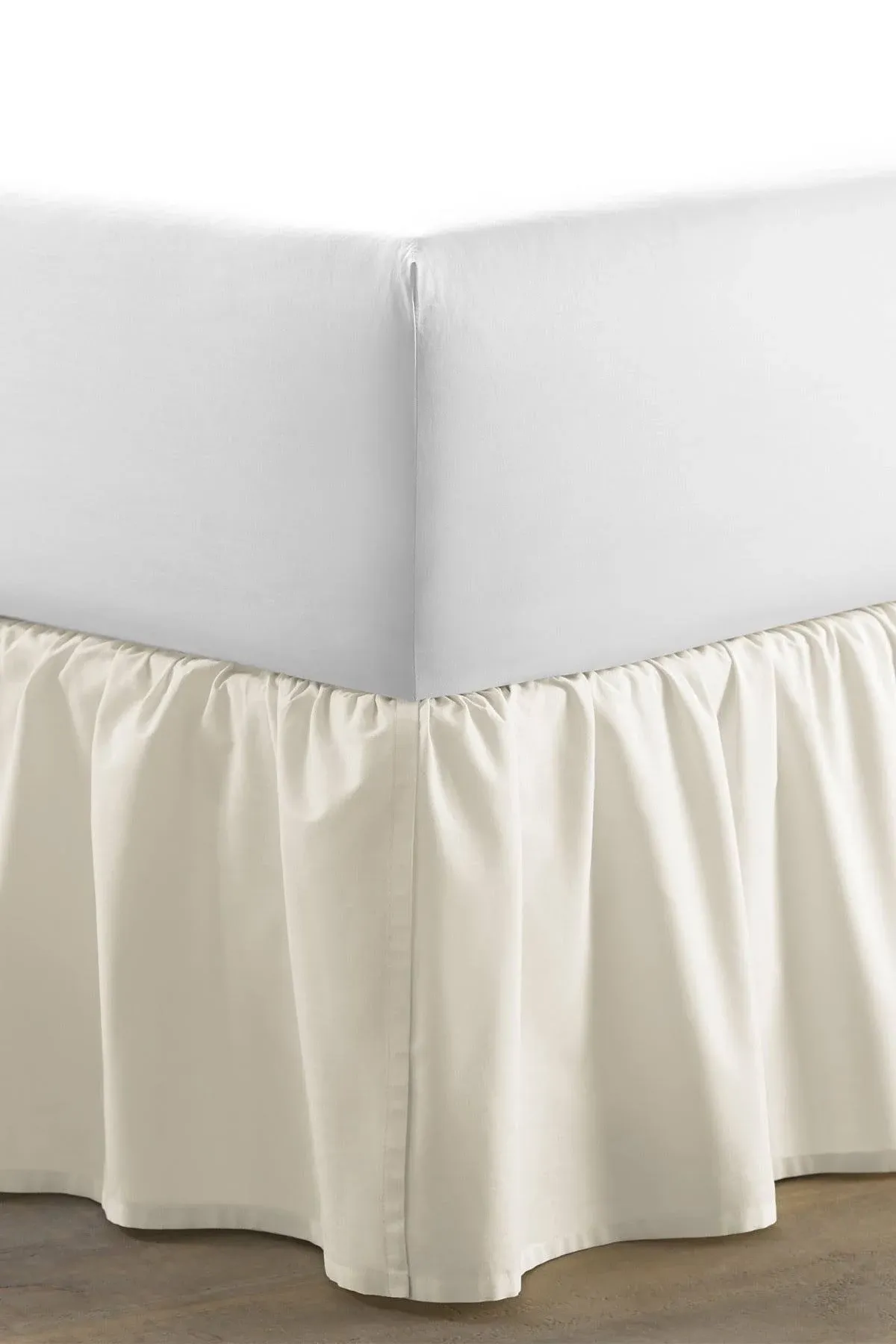 Laura Ashley Solid Ruffled Bedskirt, Full, Ivory