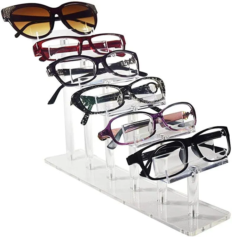 MOOCA Acrylic 6 Tier Eyeglasses / Sunglasses / Pens Stand Holder