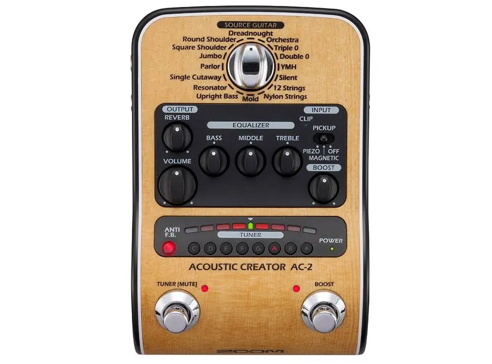 ZOOM AC-2 ZOOM Acoustic Creator Acoustic Guitar Preamp Brand New from Japan