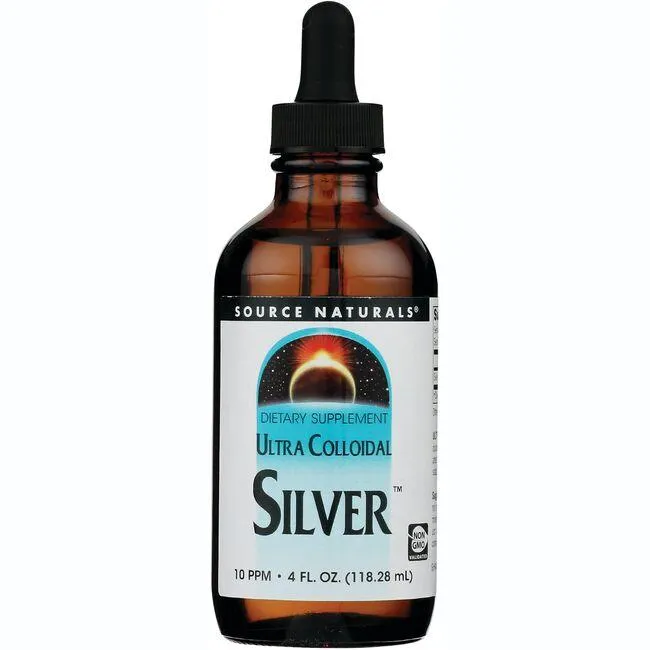 Source Naturals Ultra Colloidal Silver - Liquid Supplement For Immune System Support - 4 oz