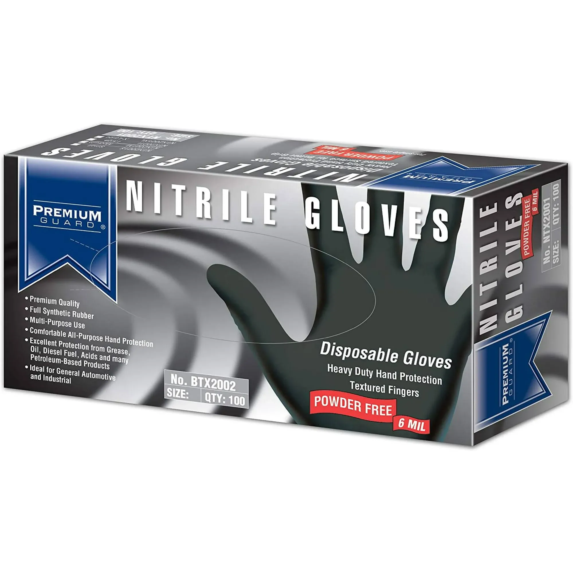 Premium Guard Nitrile Gloves Disposable Powder Free