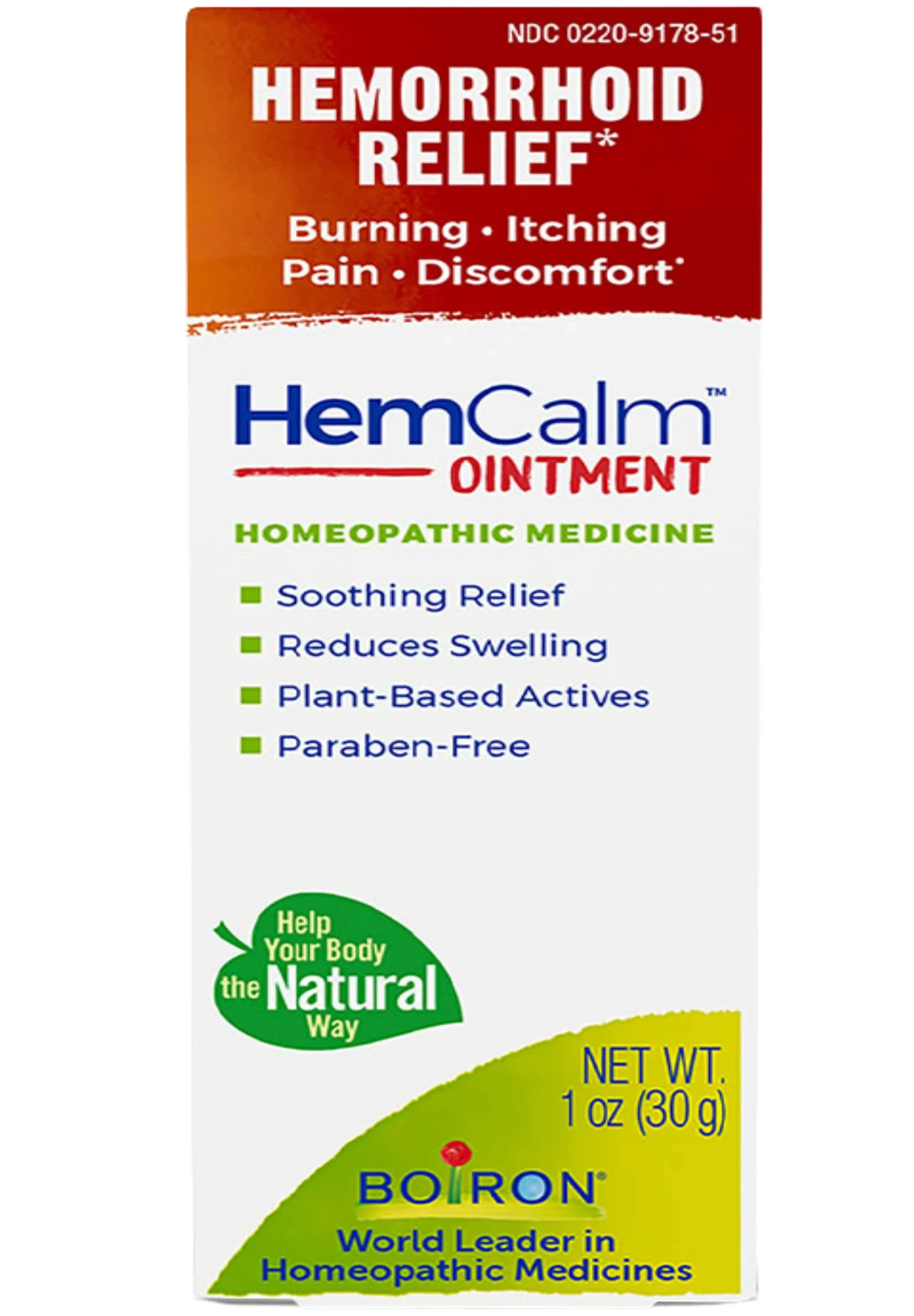 Boiron HemCalm Ointment for Hemorrhoid Relief of Pain, Itching, Swelling or Discomfort - 1 oz