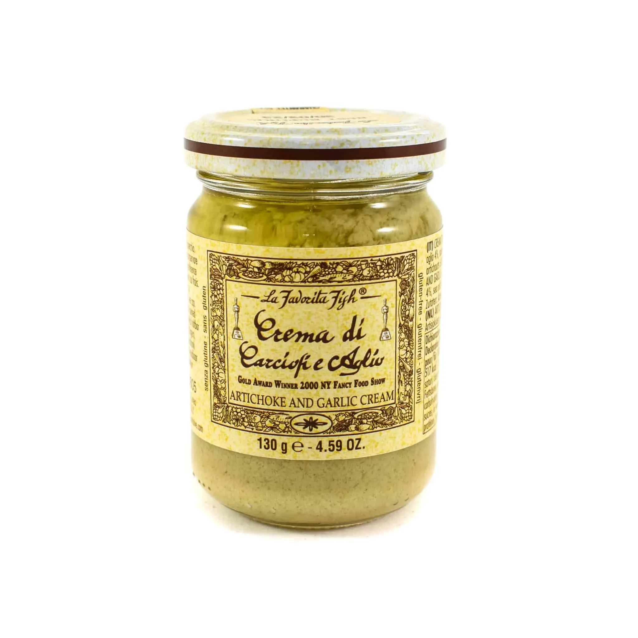 La Favorita Artichoke and Garlic Cream Spread, 4.59 Oz. Jar