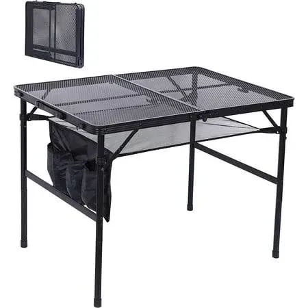 Nice C Adjustable Height Camping Table with Mesh Bag