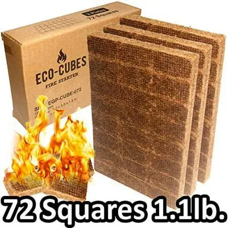 EasyGO Products Eco Cubes Fire Starter Squares – Great Fire Starters for Wood ...