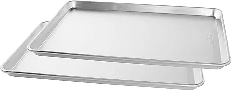 Nordic Ware Naturals Big Baking Sheet, 2 Pack Silver