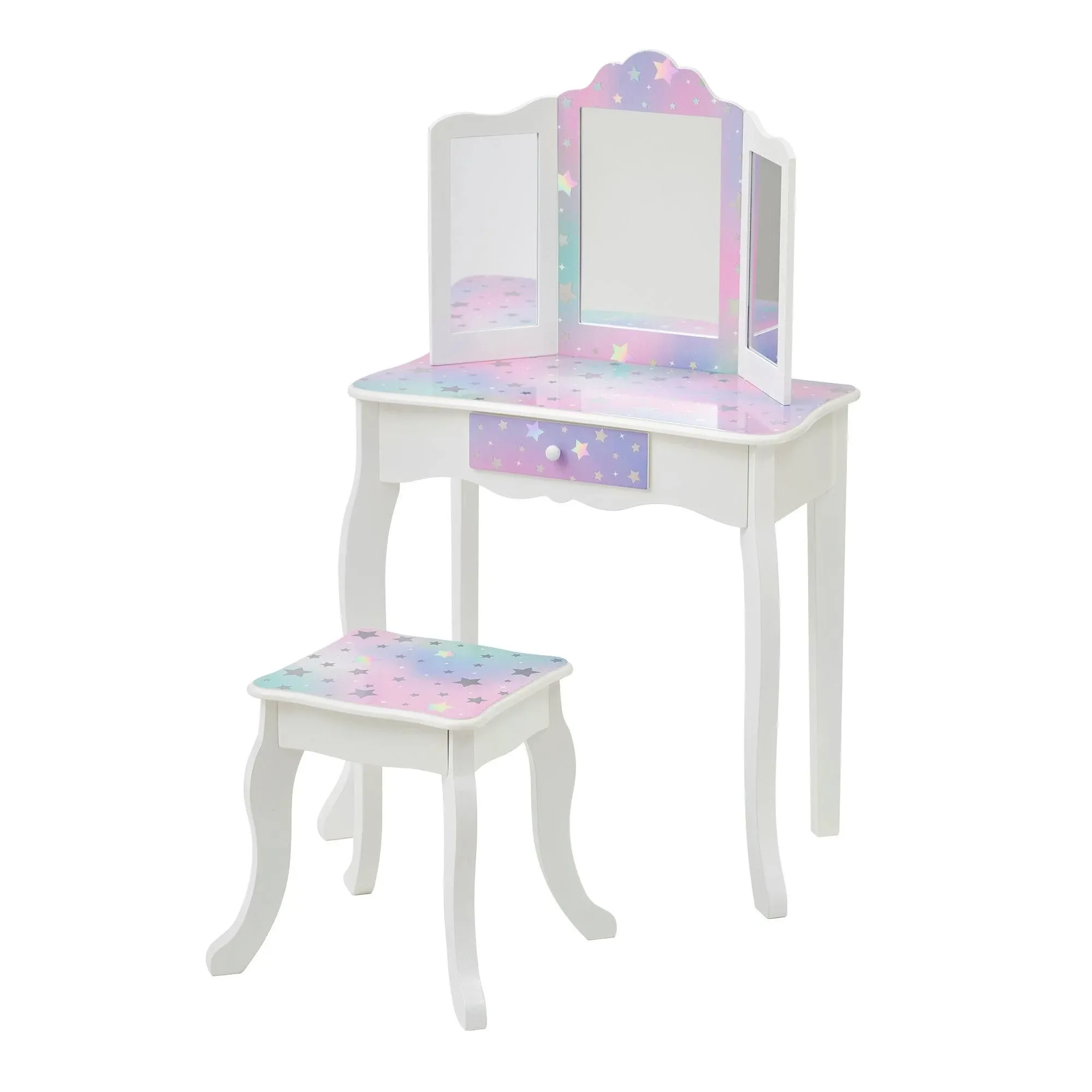 Starry Sky Print Gisele Medium Vanity - White/Lavender