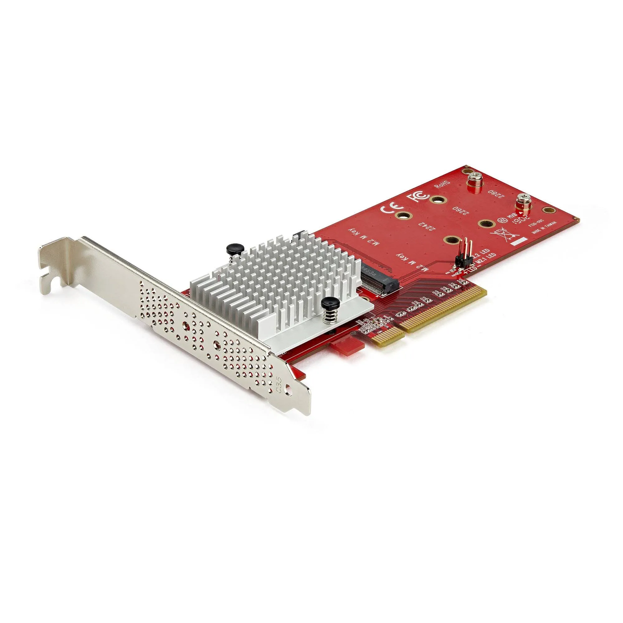 StarTech.com Dual M.2 PCIe SSD Adapter Card - x8 / x16 Dual NVMe or AHCI M.2 SSD ...