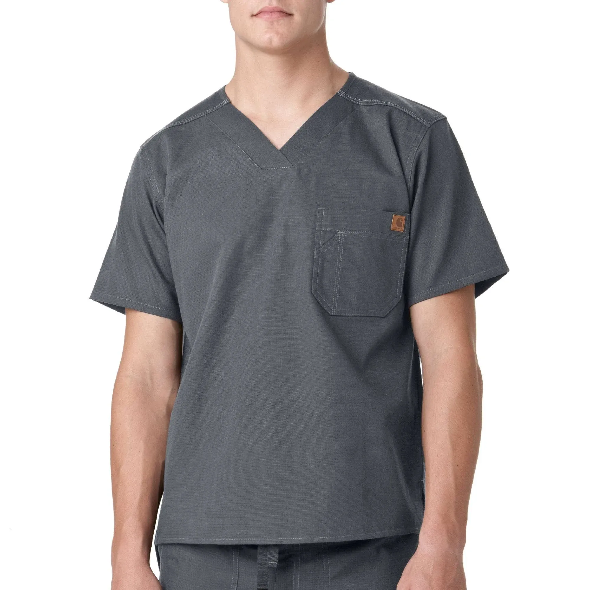 "Carhartt Scrubs: Men's Ripstop Cotton Utility Scrub Top Shirt C15108 PEW"