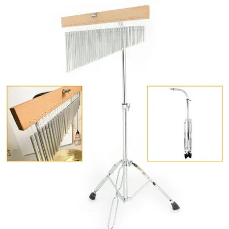 DENEST 36-Tone Bar Chimes Single-Row Musical Percussion Instrument with Tripod Stand