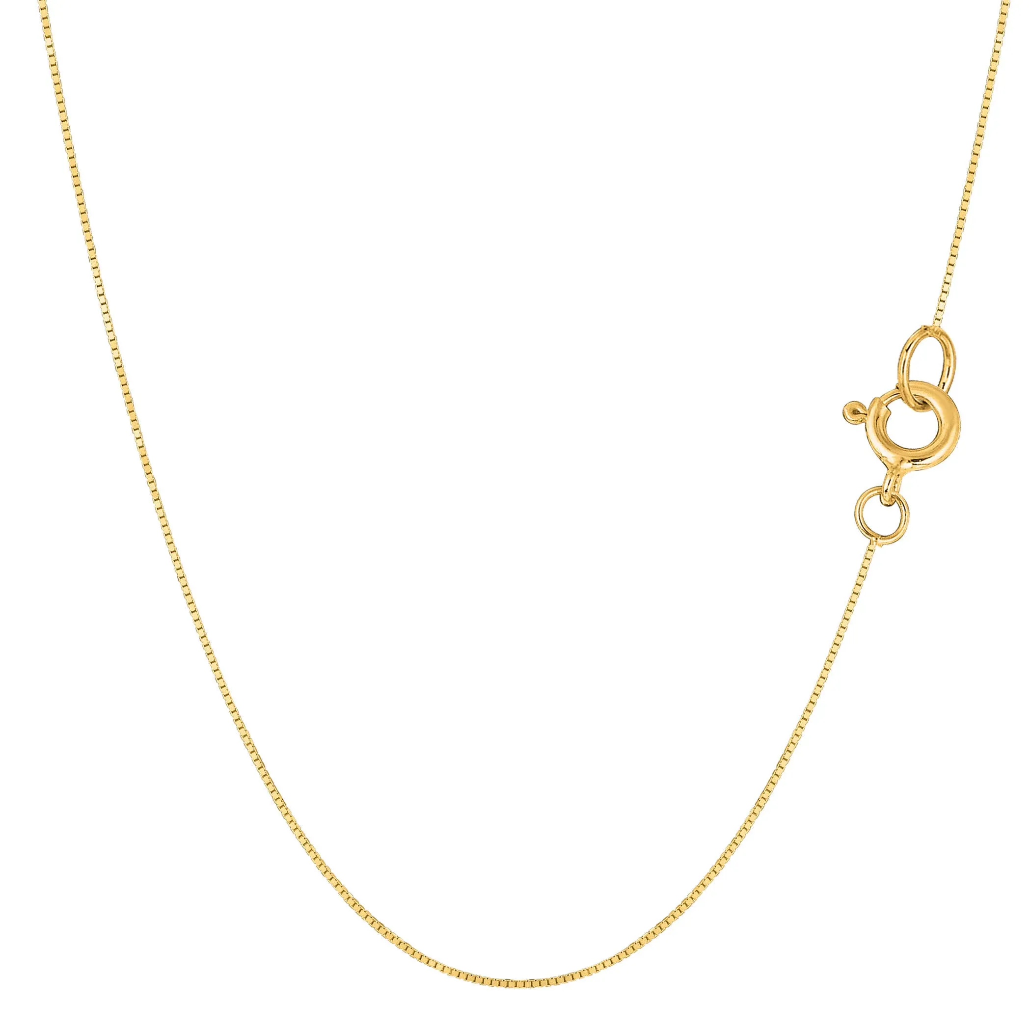 14K Yellow Gold 18in 0.45mm Classic Box Chain, Women's