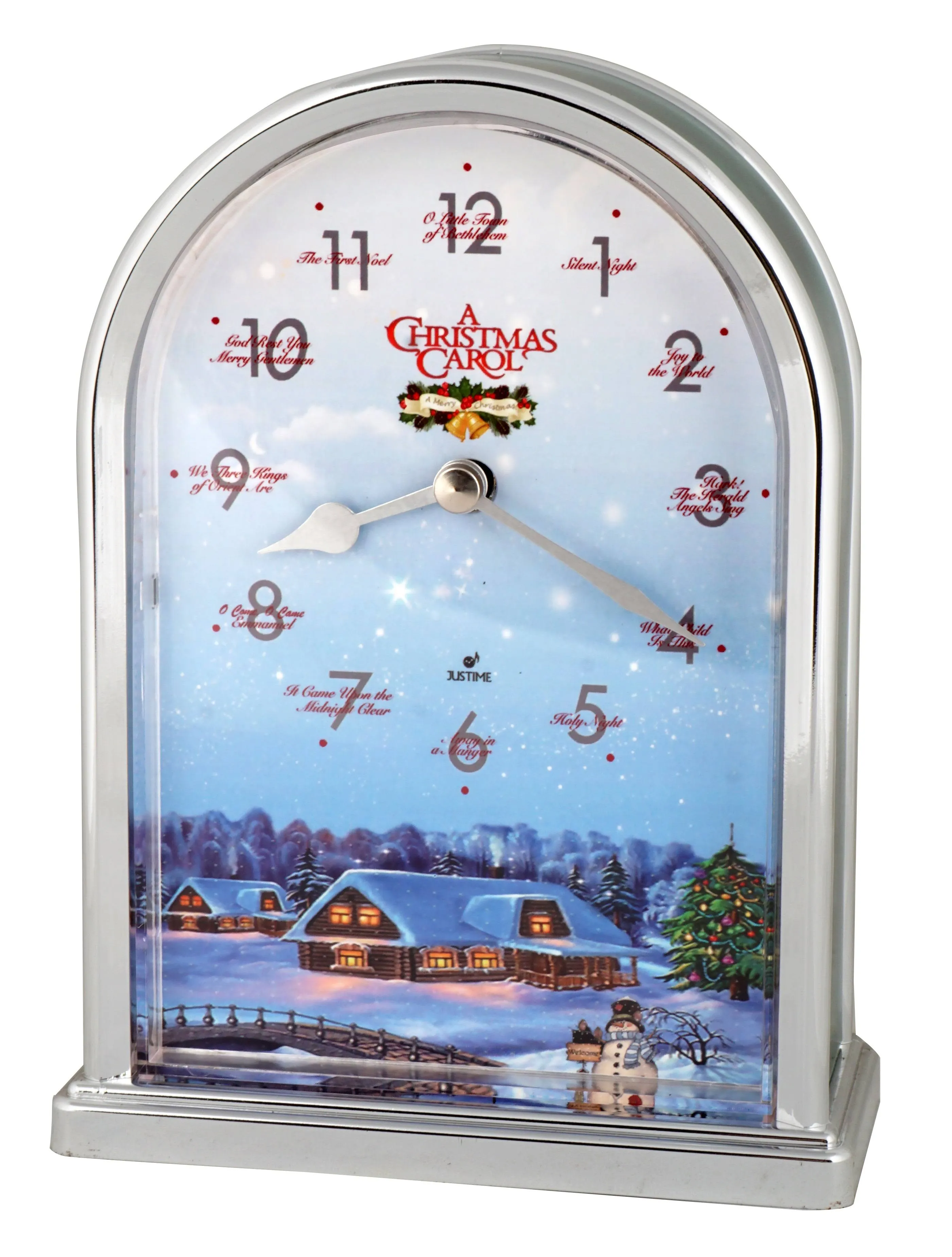 Justime Peaceful Night 12 Song of Christmas Carols Table Mantel Clock Home Deco ...