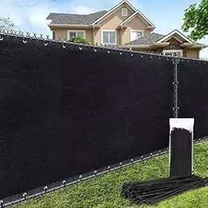 AofeiGa 180GSM 5ft x 50ft Fence Privacy Screen Heavy Duty Fence Cover Garden Wall Backyard Black