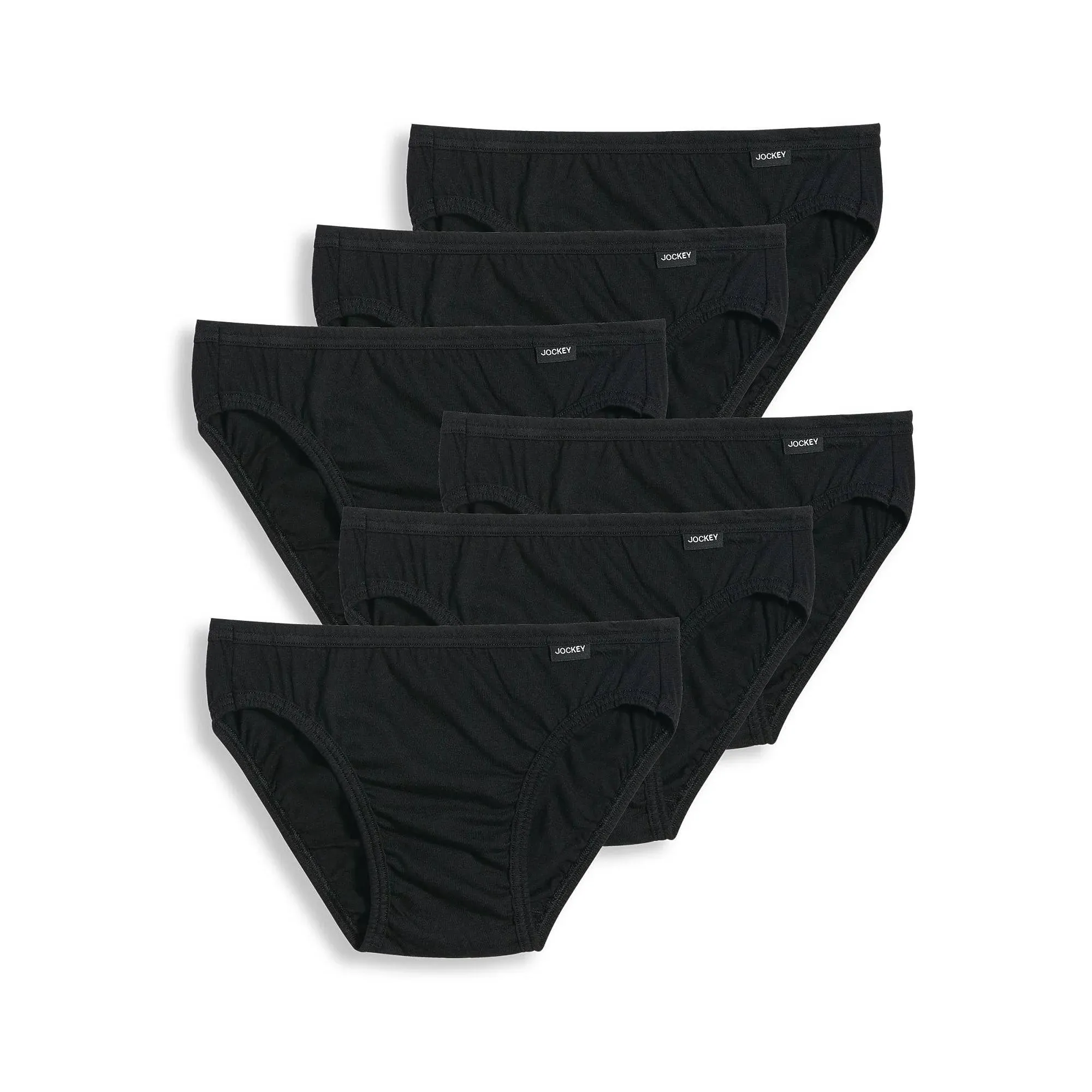 Jockey Men's Elance Bikini - 6 Pack Black M