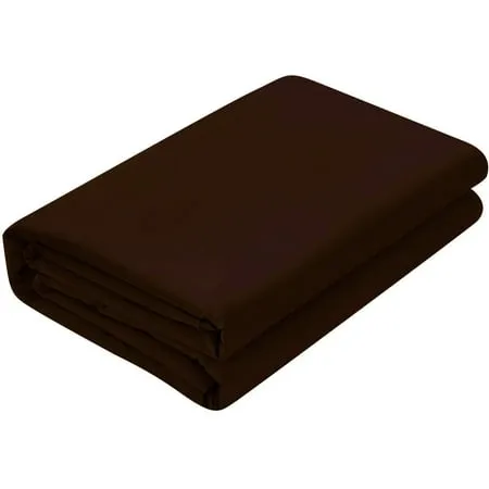 Oversized 100% Egyptian Cotton Flat Bed Sheet Easy to Wash 800 Thread Count Oversized 1Pc Flat Sheets - 132 Inches x 110 Inches - Chocolate Solid