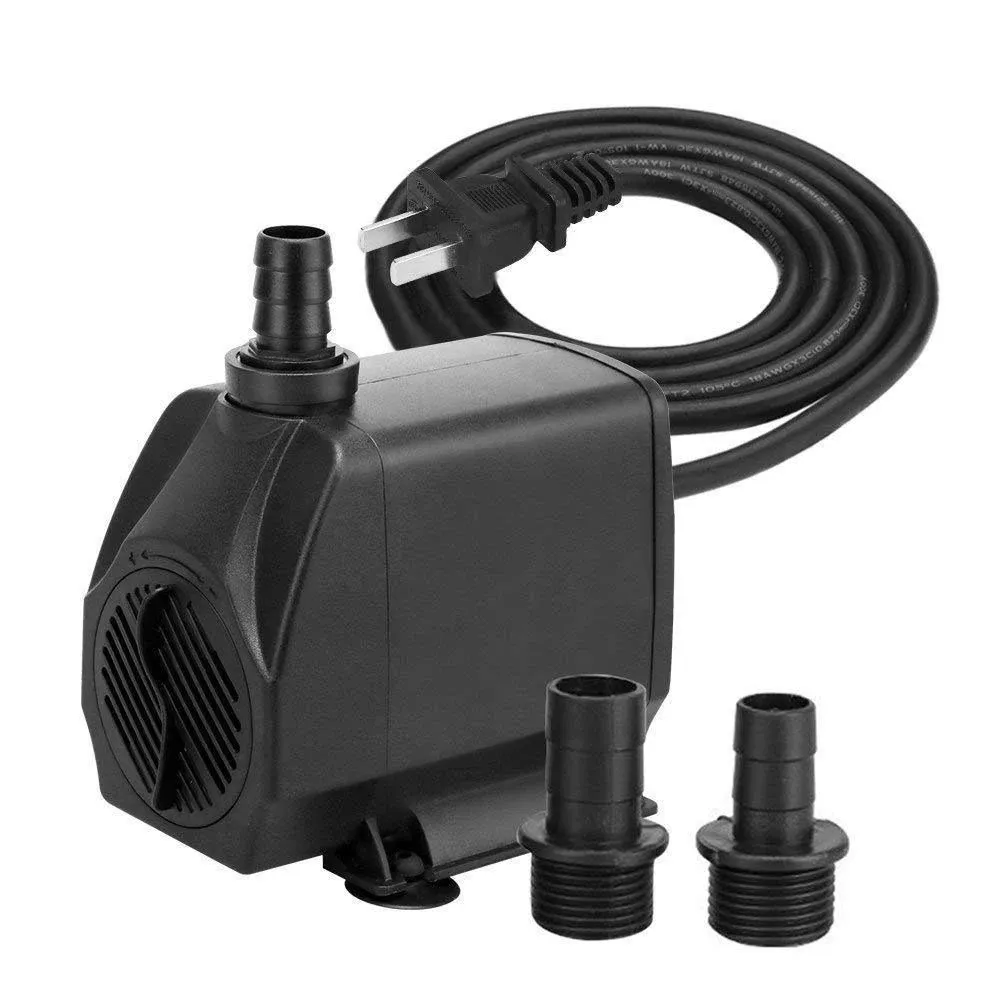 KEDSUM 880GPH Submersible Water Pump(3500L/H, 100W), Ultra Quiet Water Pump with 11.3ft High Lift, Fountain Pump with 5.9 ft Power Cord, 3 Nozzles for Fish Tank, Pond, Aquarium, Hydroponics