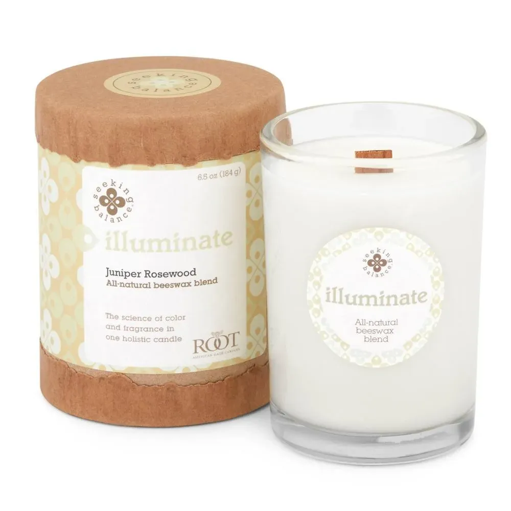 Illuminate (juniper Rosewood) Seeking Balance 6.5 oz. Candle by Root