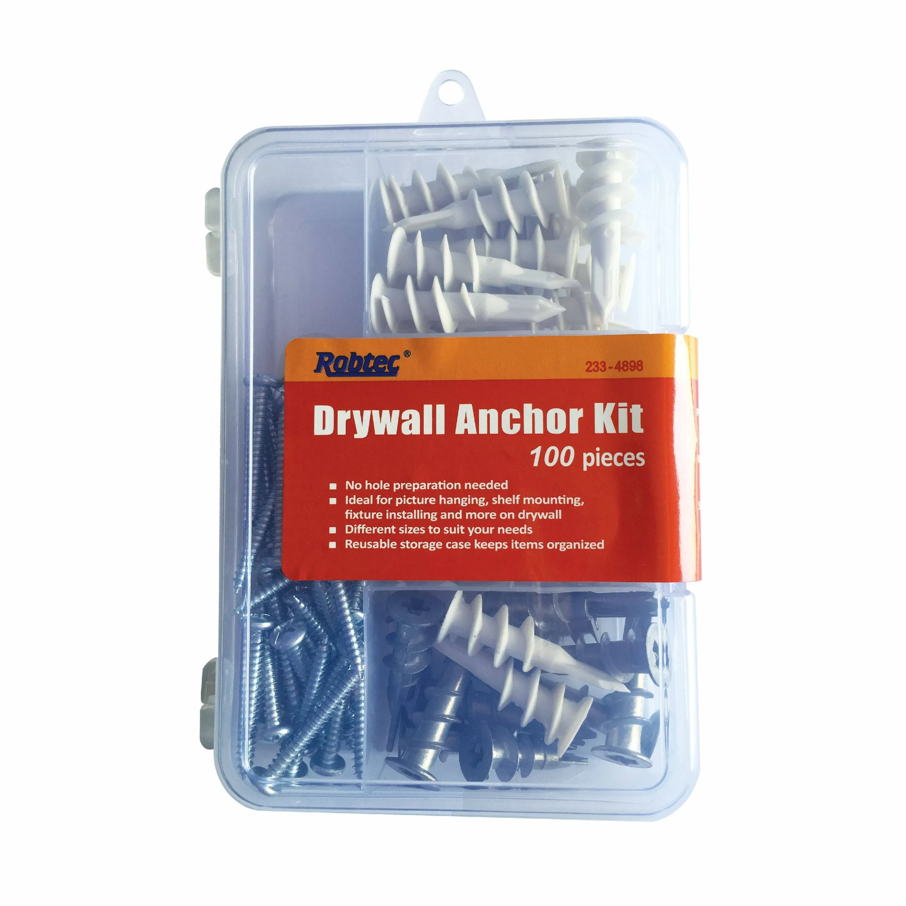 Robtec Drywall Anchor Assortment (100-Pack)