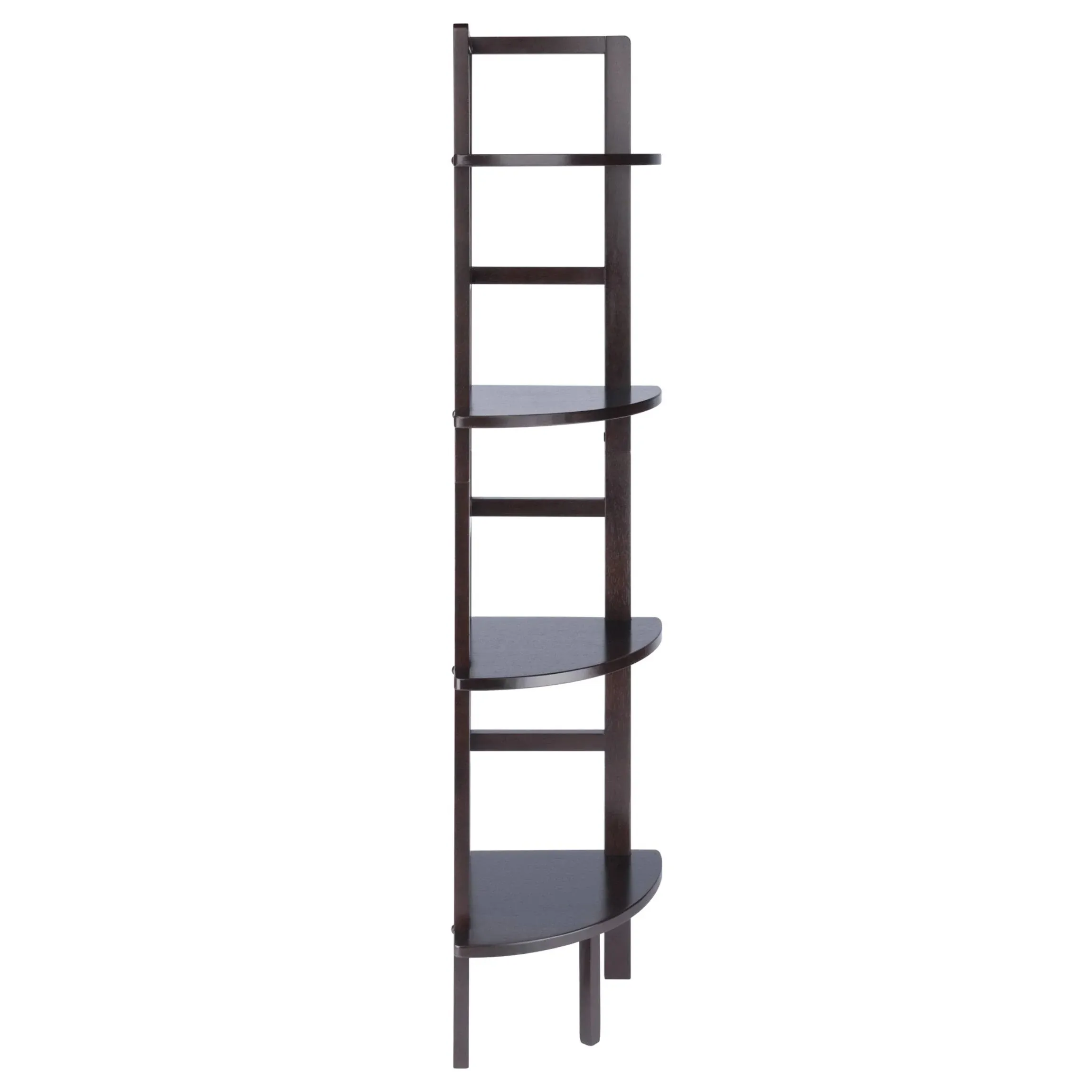 Winsome Aiden Corner Transitional Solid Wood Baker&#039;s Rack in Coffee