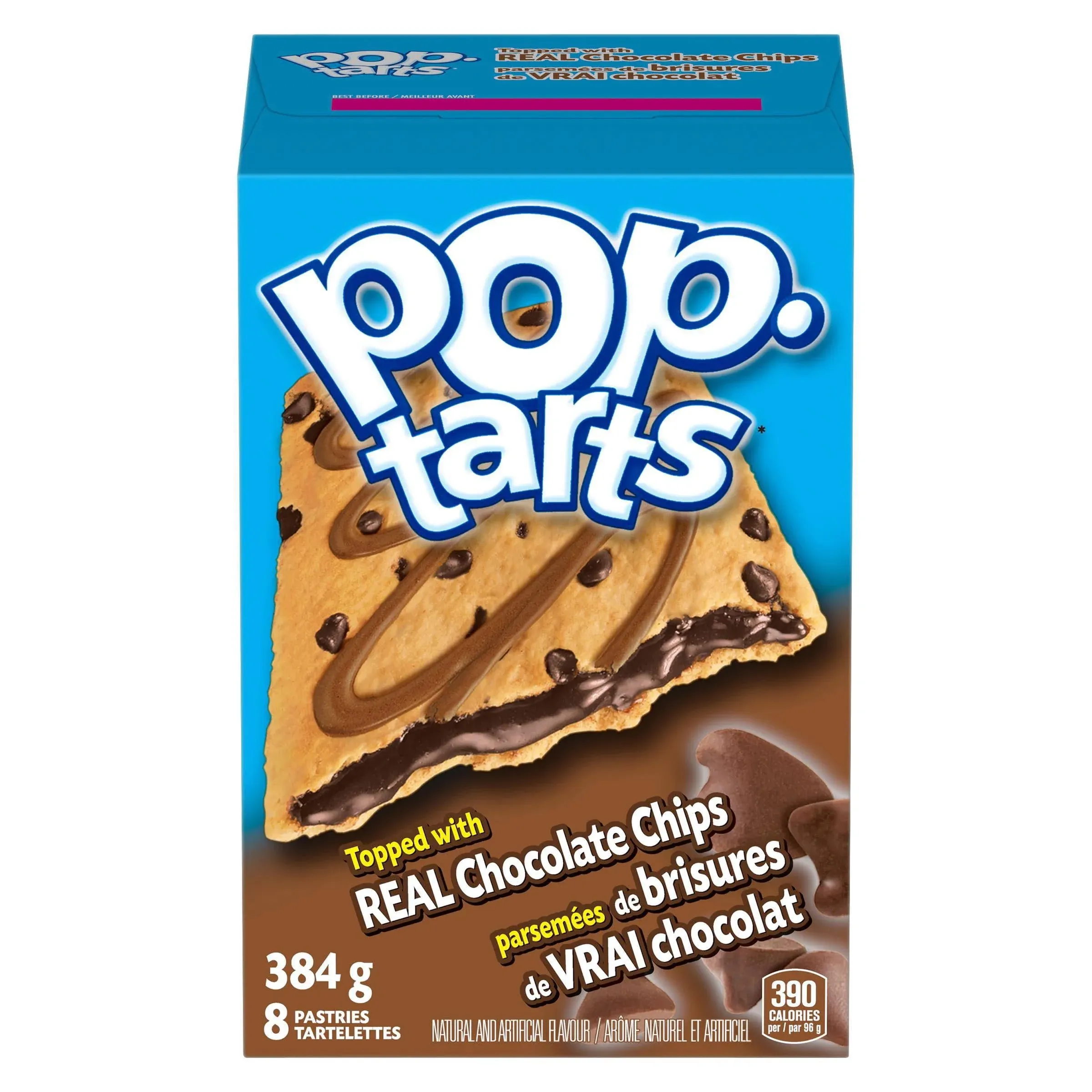 Kellogg&#039;s Pop-Tarts Chocolate Chip, 8 Pastries, 384g/13.5 oz., Box