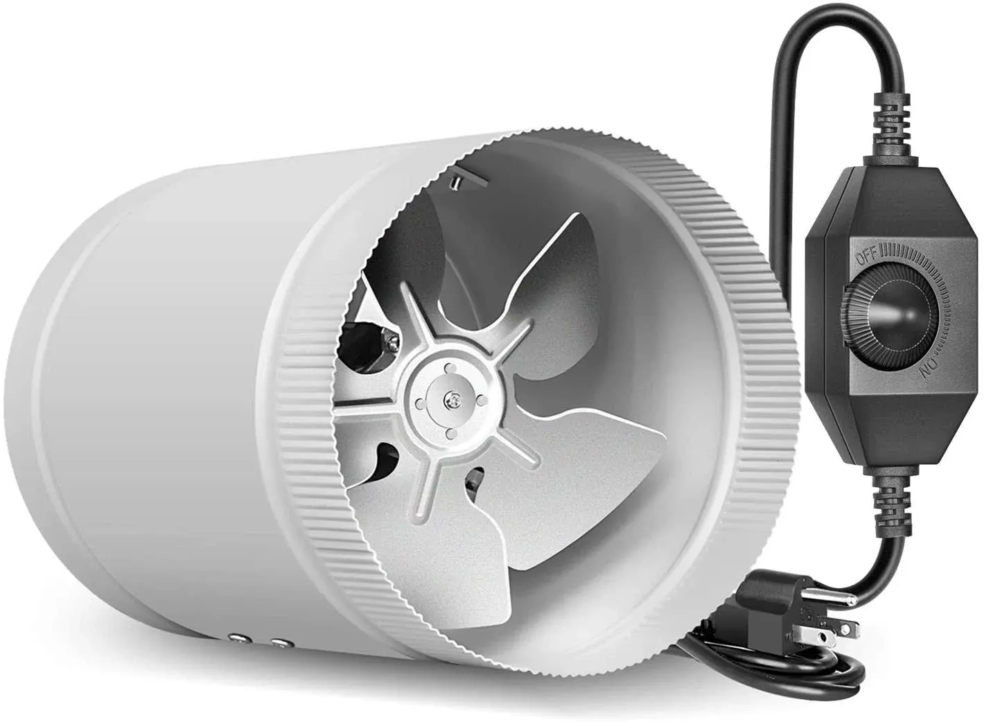 iPower 8 Inch 254 CFM Inline Fan with Duct Exhaust Booster and Speed Controller