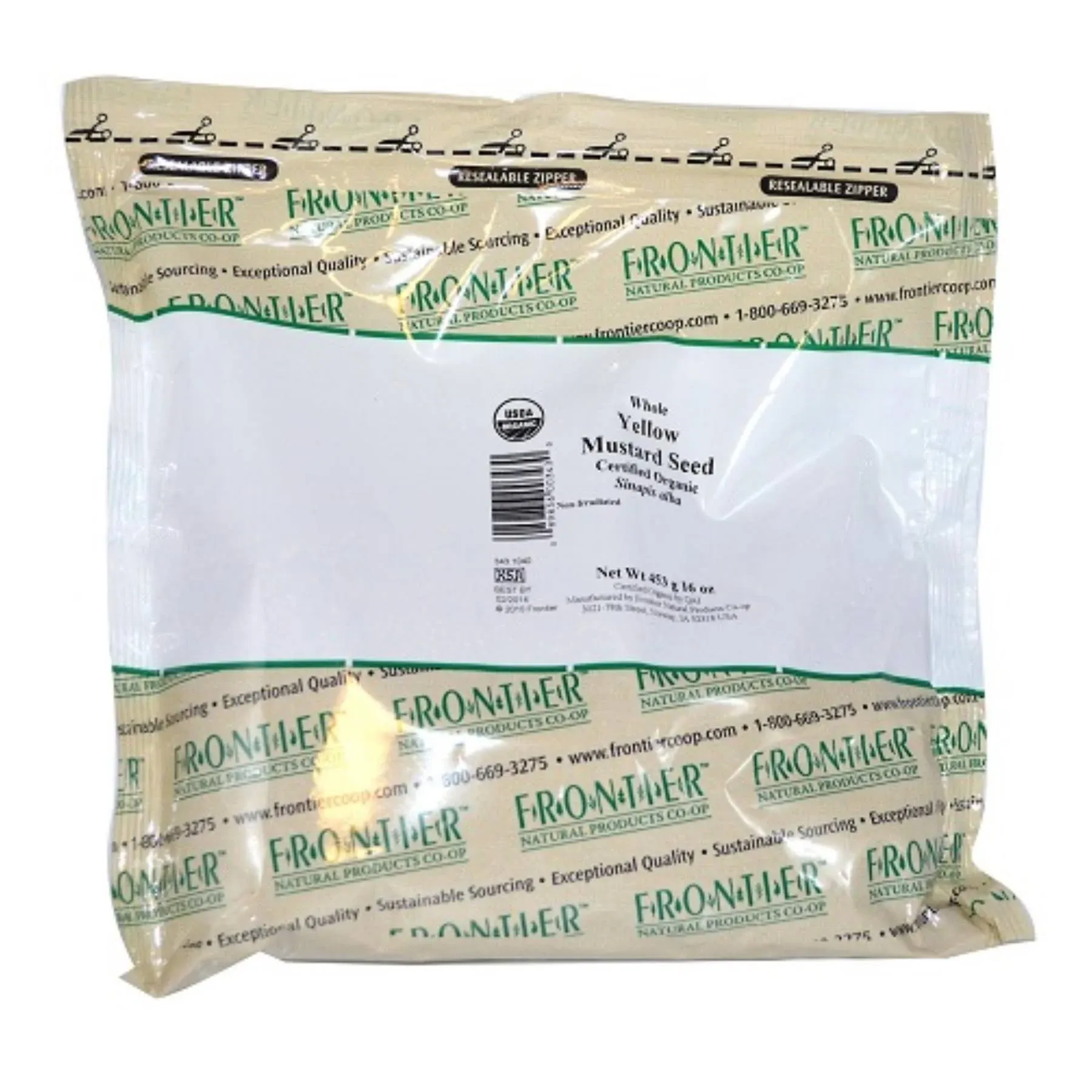 Frontier Herb Organic Yellow Mustard Seed - 1 lb bag