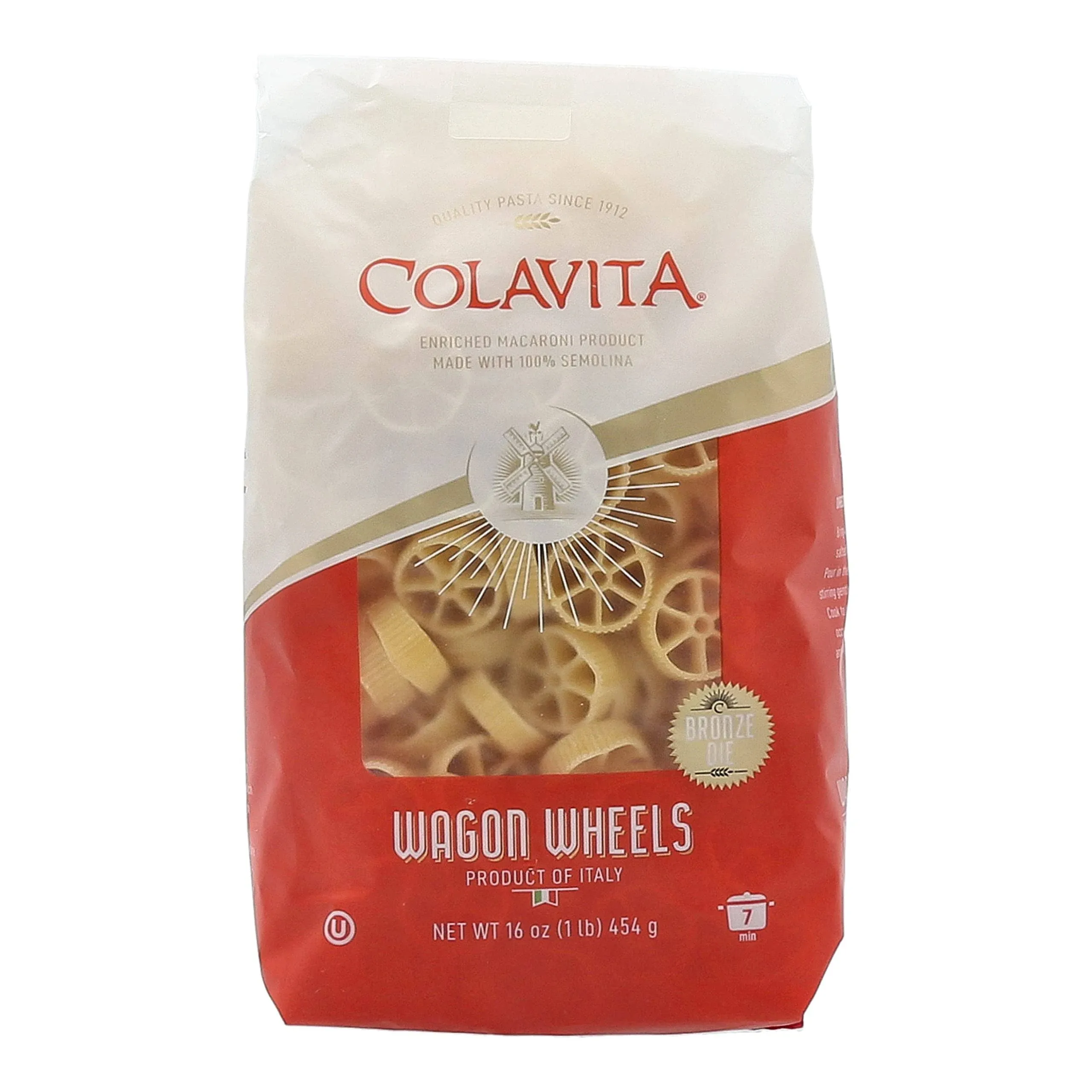 Colavita Pasta, Wagon Wheels, 1 Pound Pack of 20