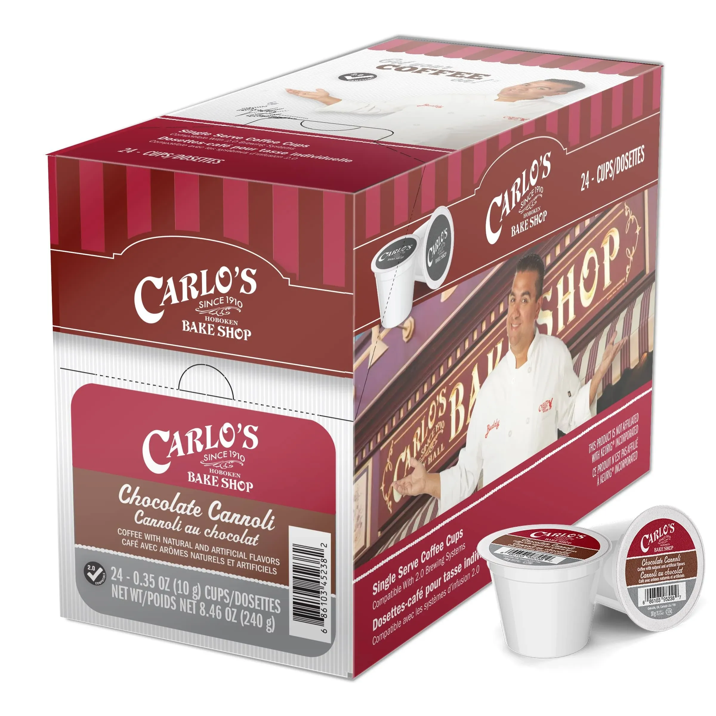 Carlo&#039;s Chocolate Cannoli Coffee 24 to 144 Keurig Kcup Pick Any Size FREE SHIP