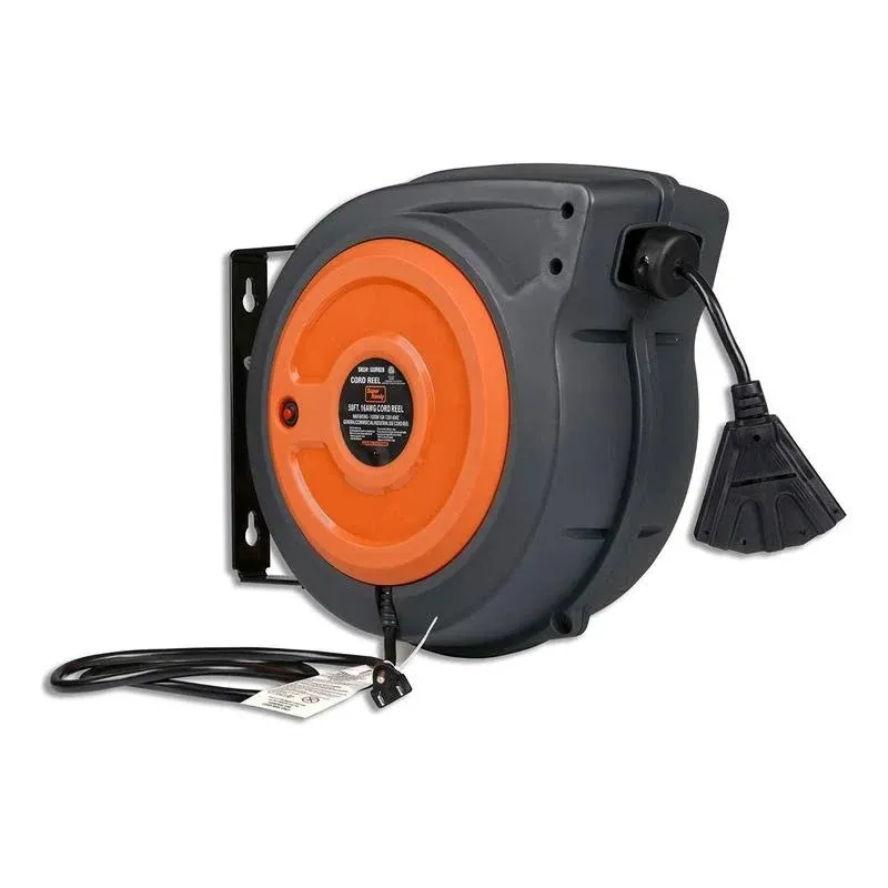 SuperHandy TRI-GUR028 50 ft. Retractable Extension Cord Reel