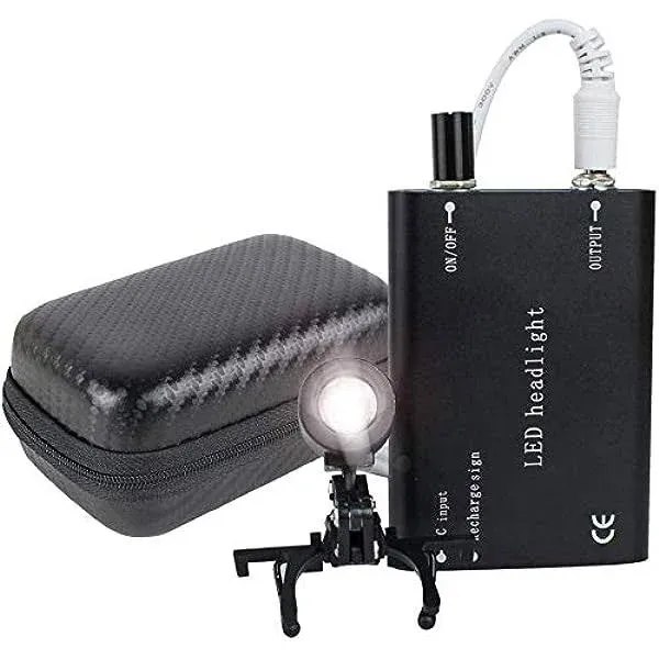 CARESHINE Portable Dental Headlight, Black LED Head Lamp for Surgical Medical ...