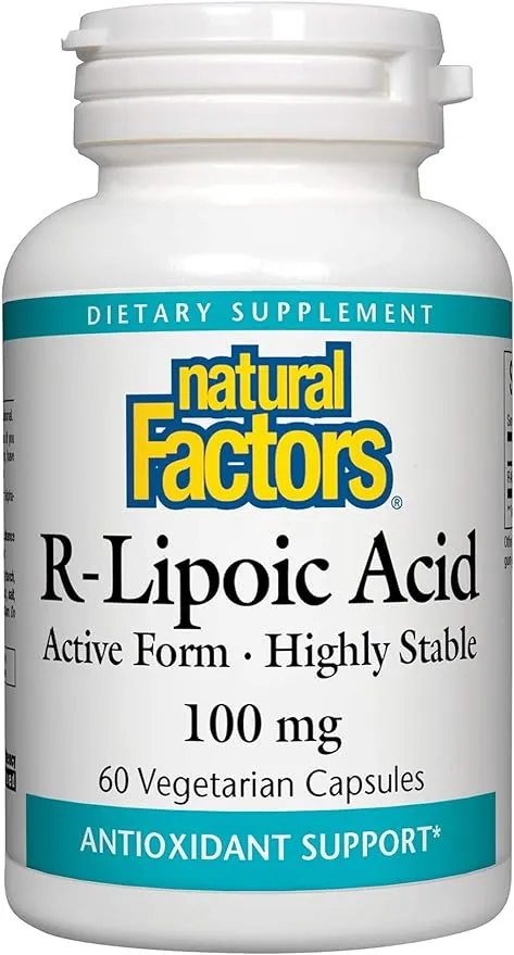 Natural factors - acide r-alpha-lipoique (rala) 100mg - 60 vcaps