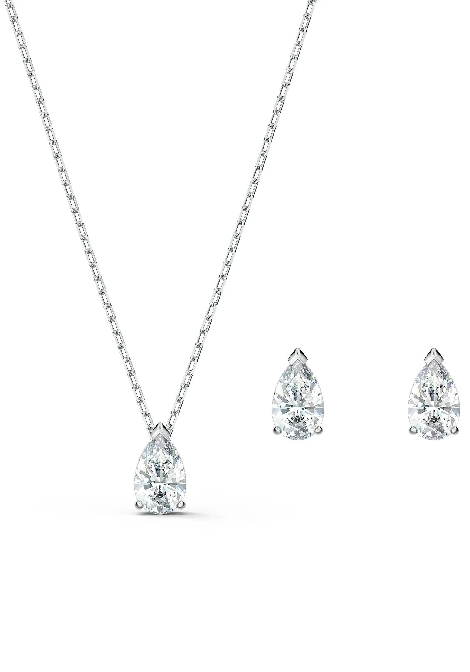 Swarovski Attract Pear Set - White