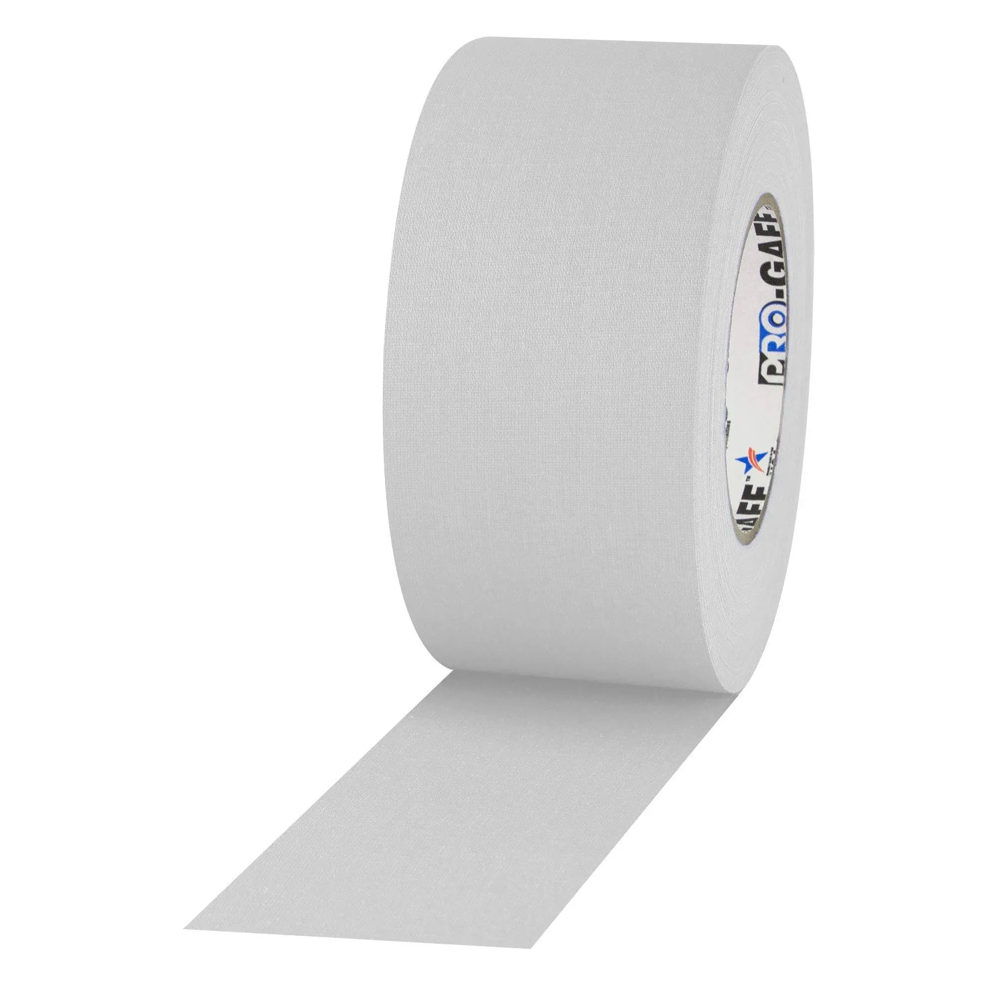 ProTapes Pro Gaff Premium Matte Cloth Gaffer's Tape With Rubber Adhesive, 11 mils Thick, 55 yds Length, 3" Width, White (Pack of 1)