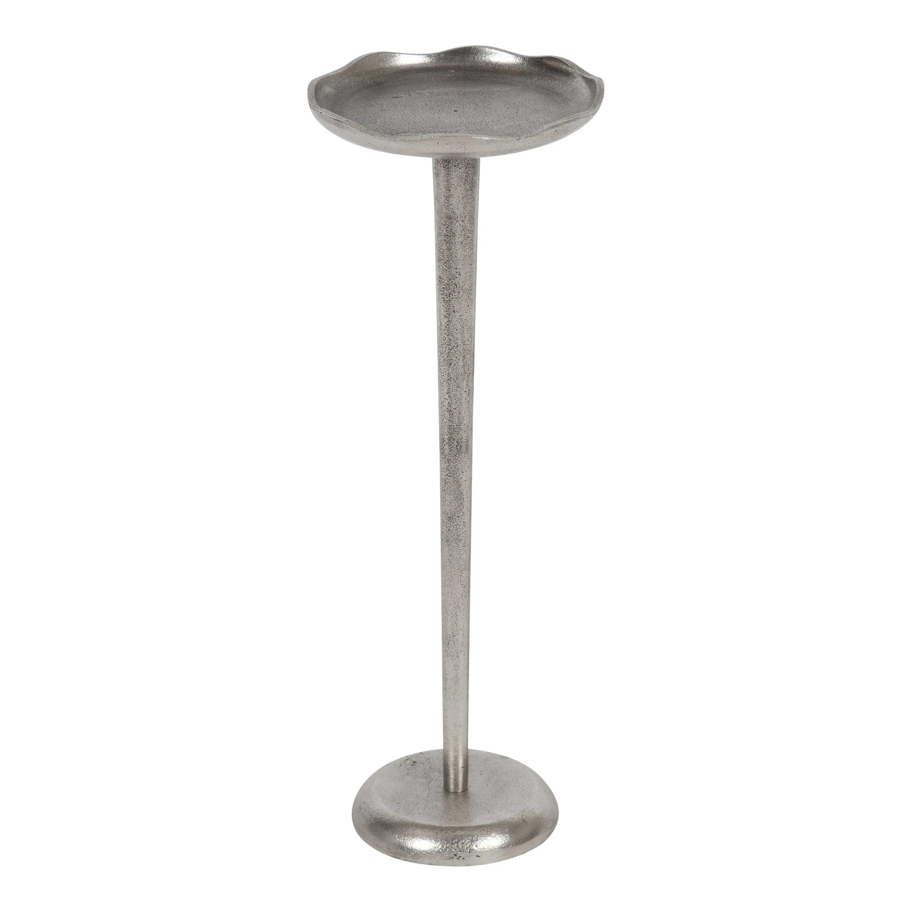 Kate and Laurel Alessia Round Metal Drink Table, 8x8x22, Silver