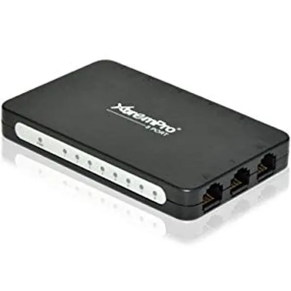 XtremPro 61026 8-Port USB Powered 10-100Mbps Ethernet RJ45 Network Switch Hub