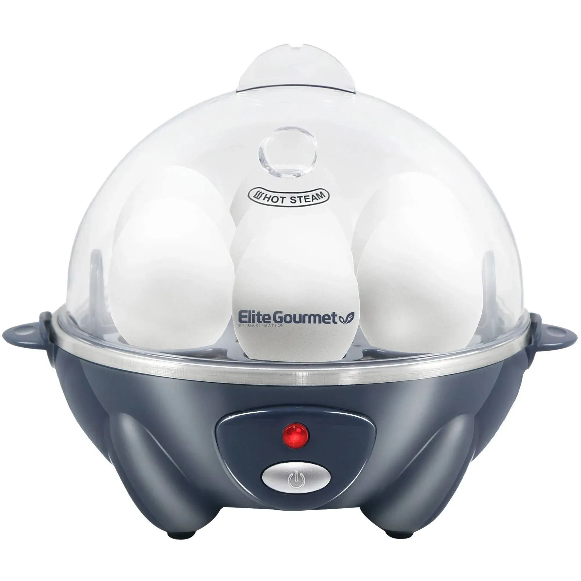 Elite Gourmet Rapid Egg Cooker, 7 Easy-To-Peel, Hard, Medium, Soft Boil, Blue