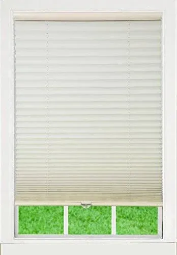 DEZ Furnishings QDER374640 Cordless Light Filtering Pleated Shade, 37.5W x 64L